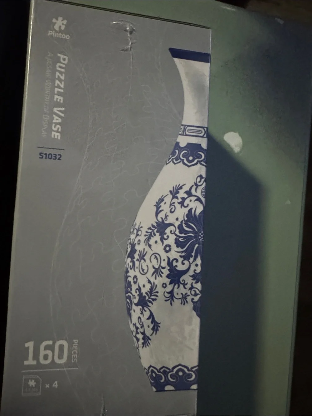 Perfection Blue and White Puzzle Vase Box